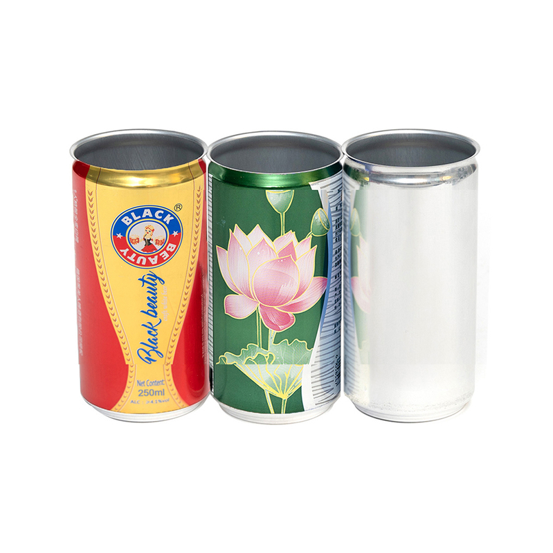 定制 185 毫升超薄空白空印刷普通铝制能量饮料包装罐
