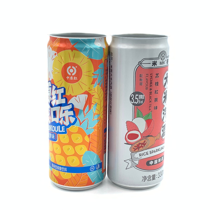 批发 2 件 330 毫升时尚空印刷铝罐适用于啤酒汽水果汁软饮料包装 