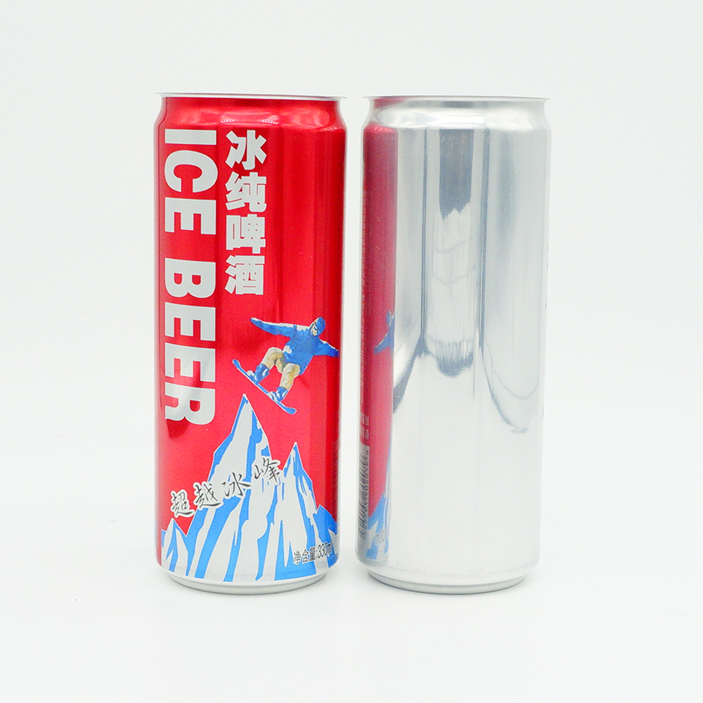 批發兩片罐單次性330ml空白圓形鋁製印刷飲料軟飲料包裝罐
