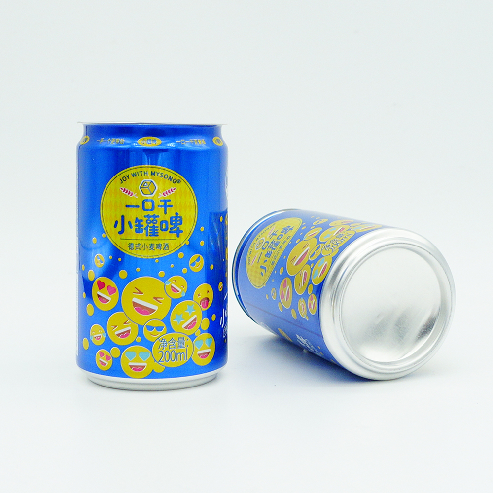 批发定制 185 毫升普通印刷空铝制啤酒饮料罐 