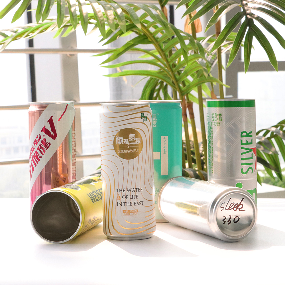 定製印刷空罐 250 毫升超薄鋁製軟能量飲料飲料罐