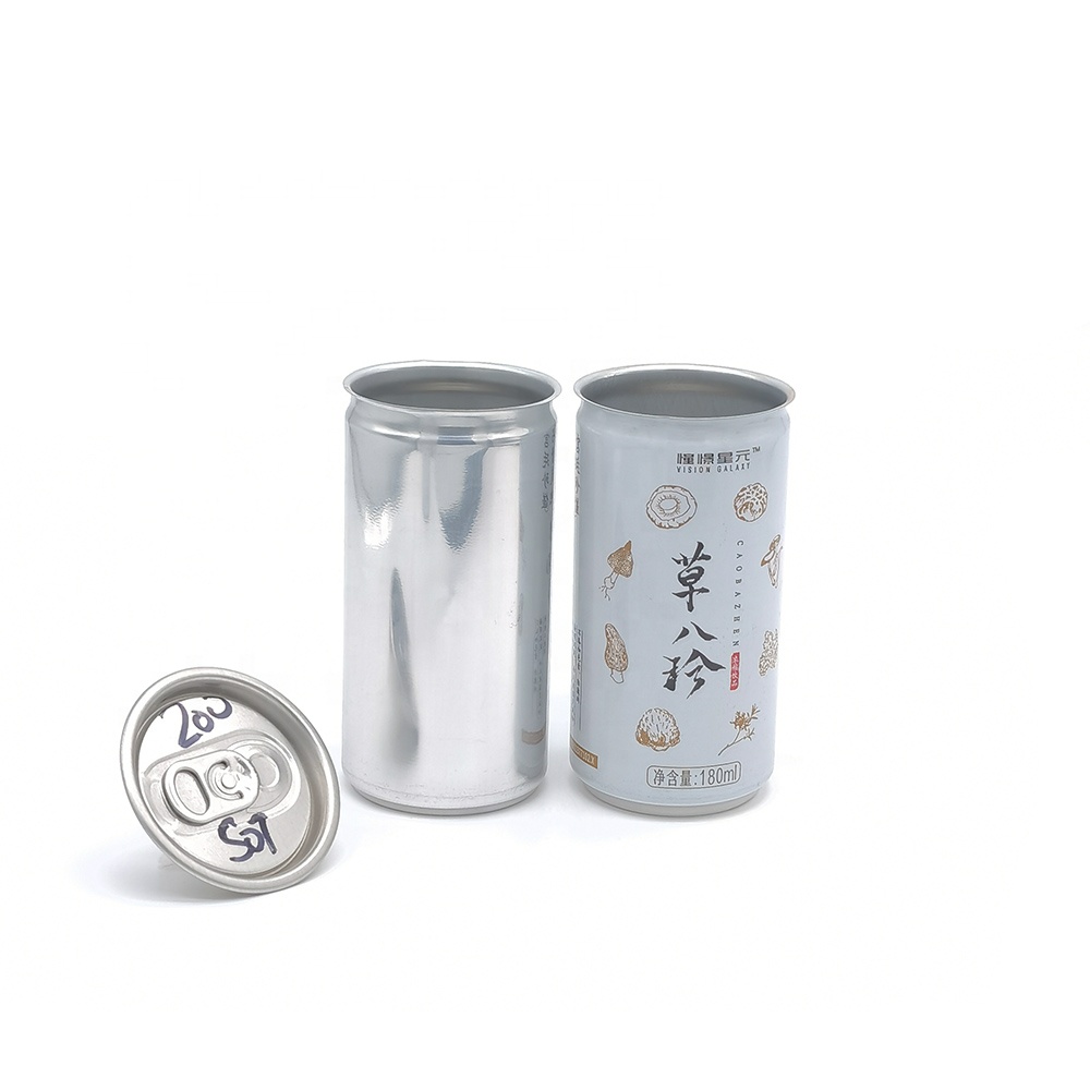 定制 185 毫升超薄空白空印刷普通铝制能量饮料包装罐