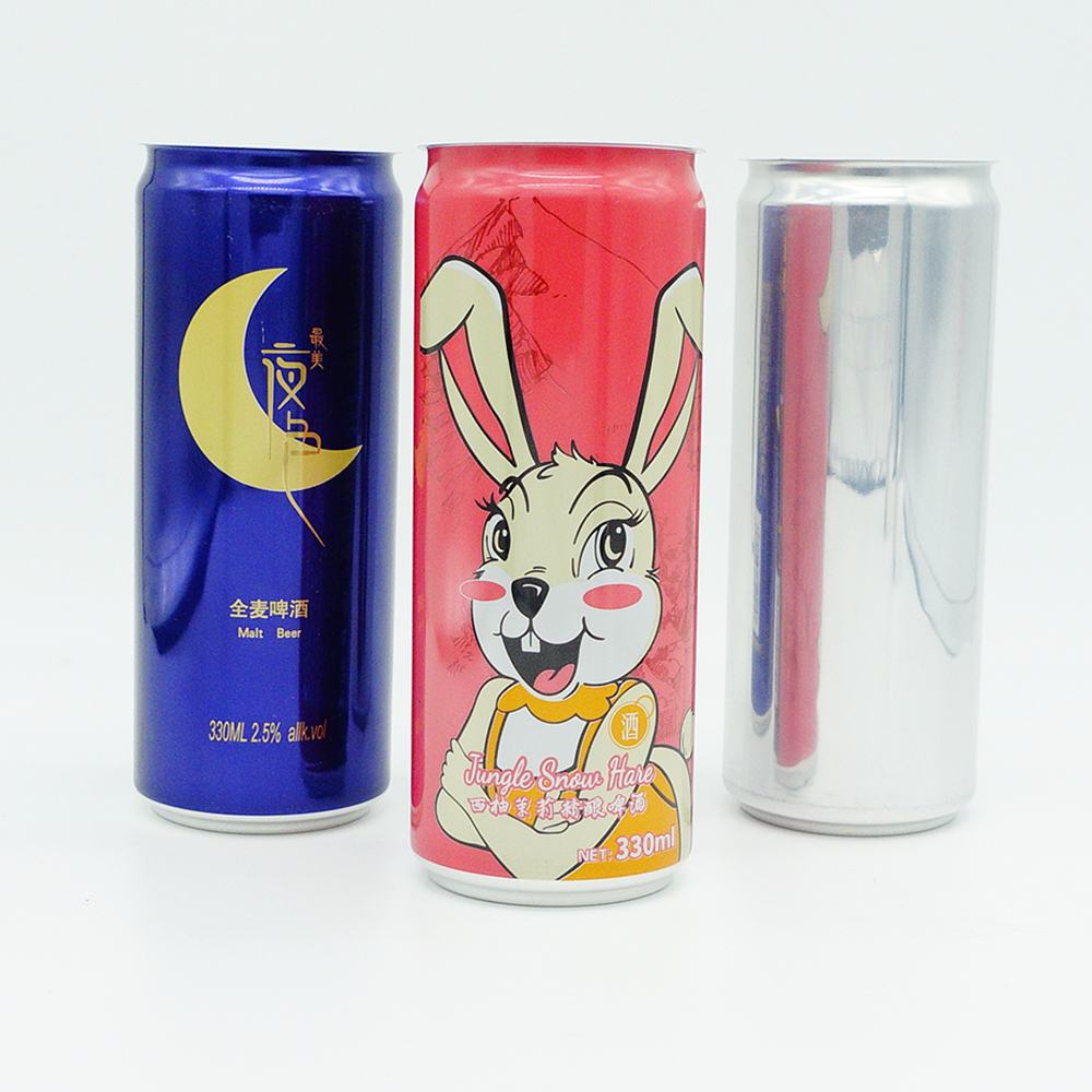 批發 330 毫升時尚 2 件鋁製飲料啤酒罐金屬罐
