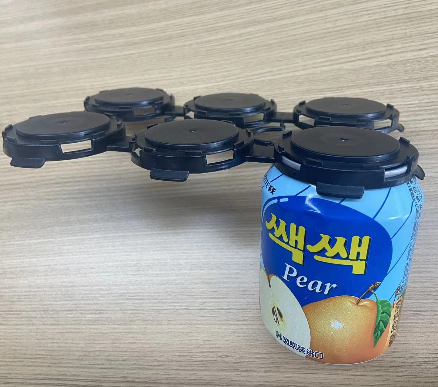 定制 6 件装啤酒饮料罐支架夹手柄环架