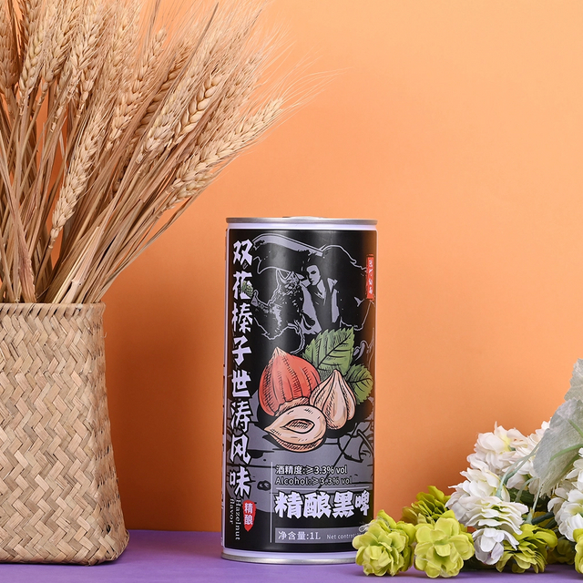 中國工廠 330ml 500ml 1000ml 榛子燒焦麥芽混合精釀黑啤酒