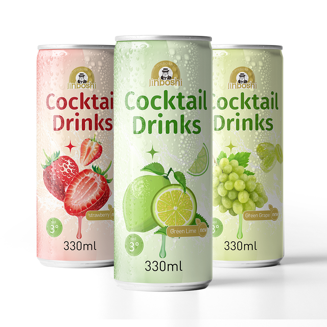 OEM 3-8% 酒精罐装硬苏打水葡萄柚味起泡混合鸡尾酒