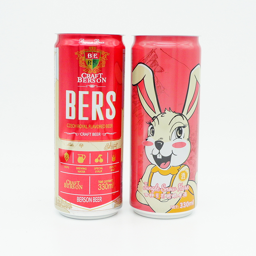 批發 330 毫升時尚 2 件鋁製飲料啤酒罐金屬罐